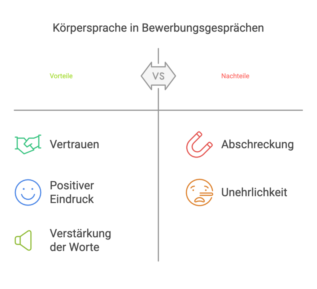 Körpersprache in Bewerbungsgesprächen