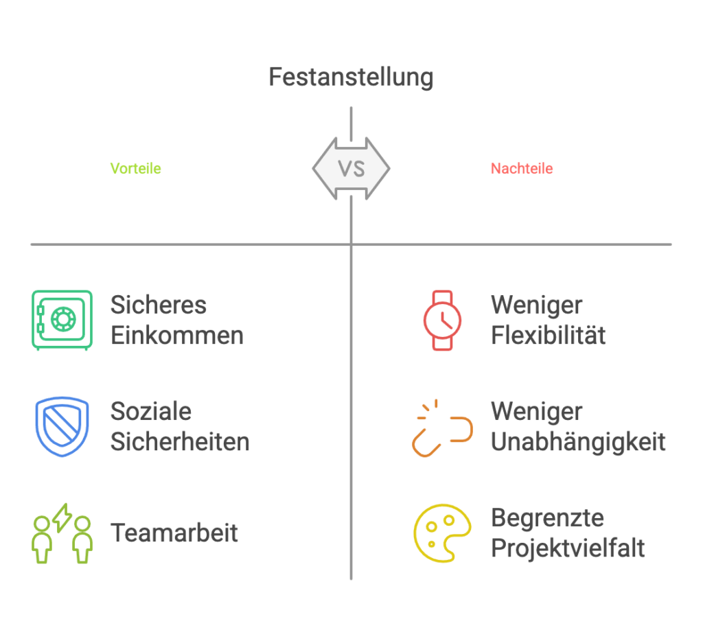 Vor- und Nachteile der Festanstellung