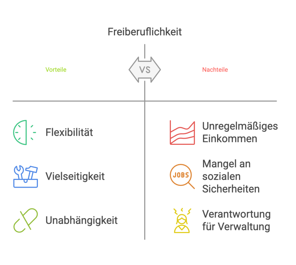 Vor- und Nachteile der Freiberuflichkeit