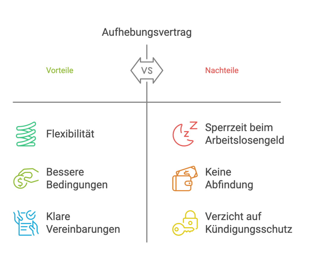 Vor- und Nachteile eines Aufhebungsvertrages