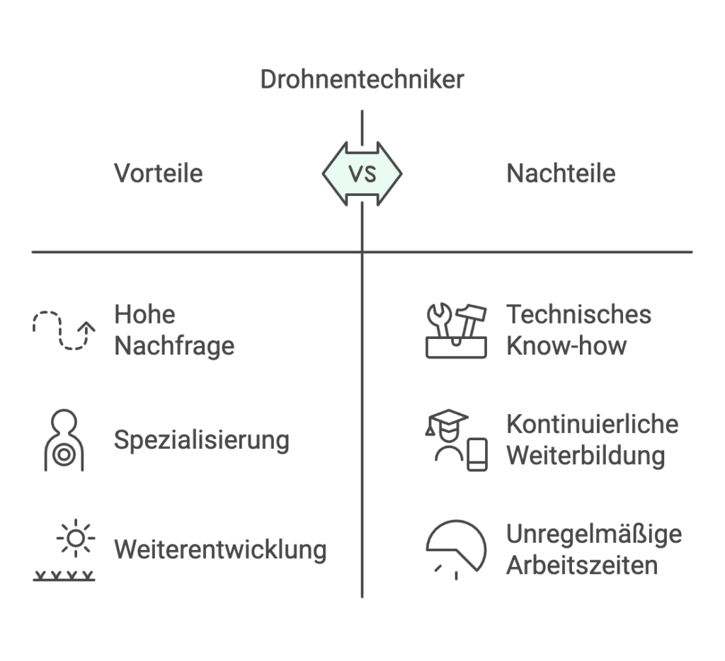 Vor- und Nachteile eines Drohnentechnikers